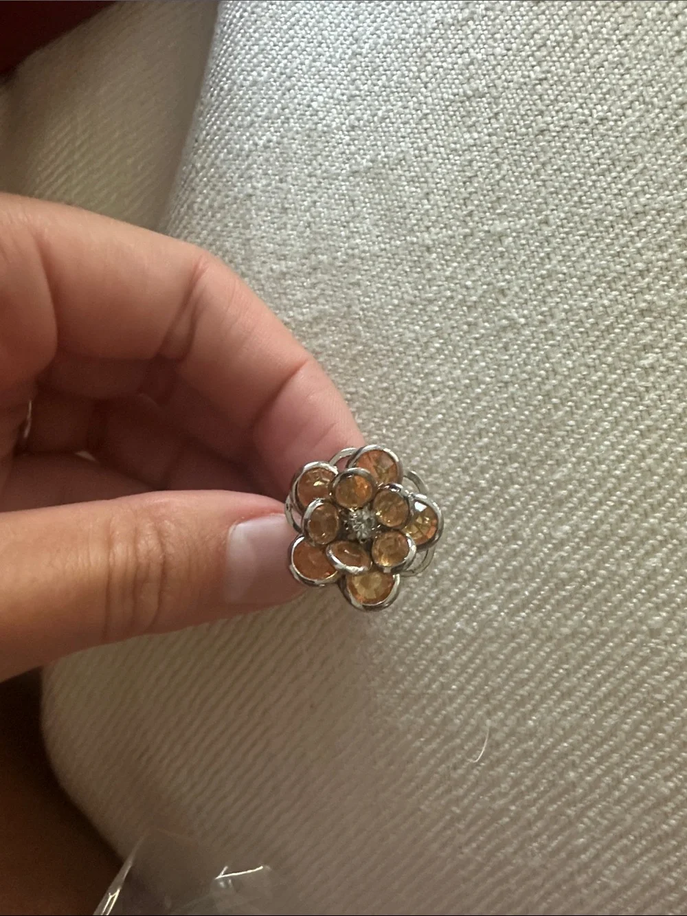 Orange Flower Ring